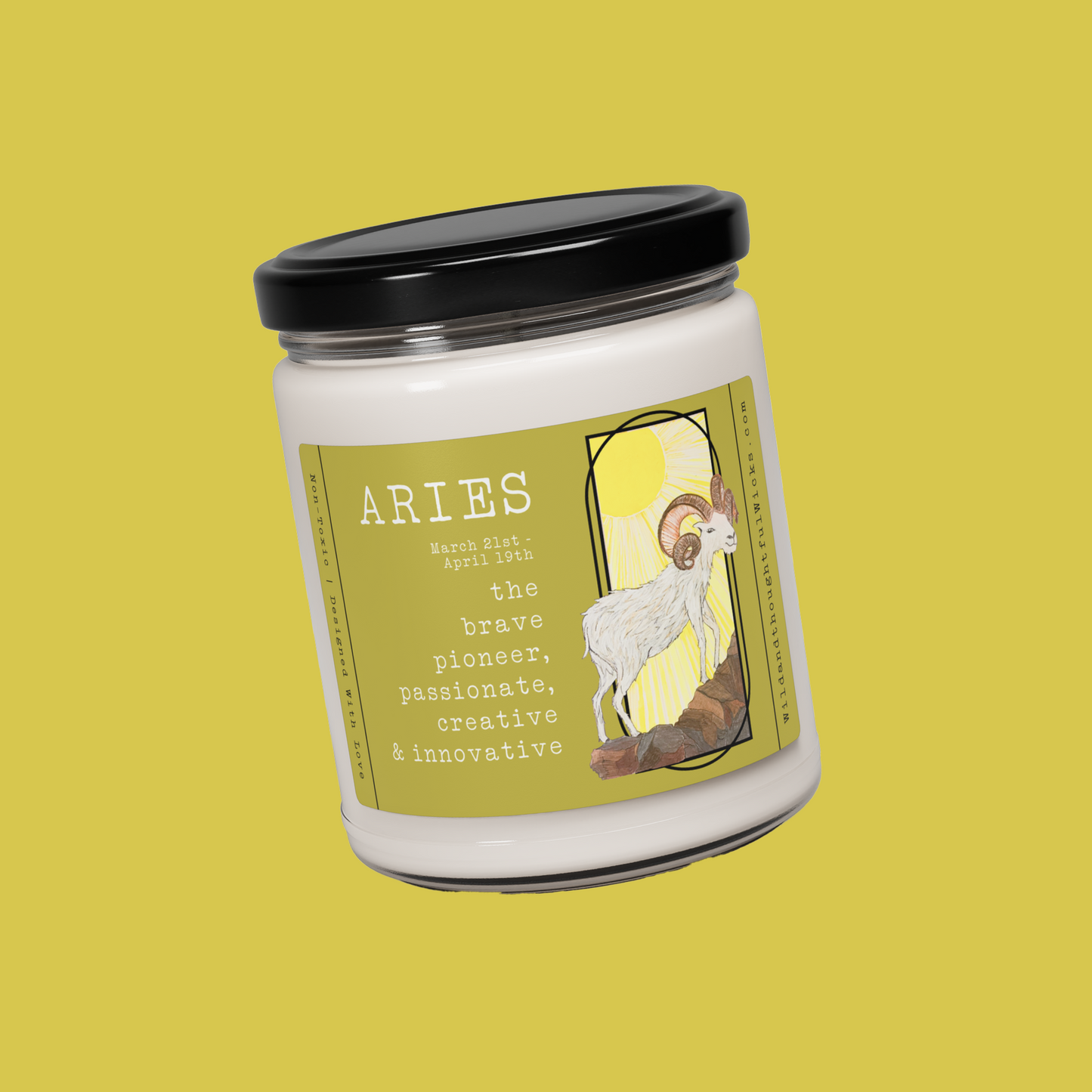 Astrology Candle: Aries In Color