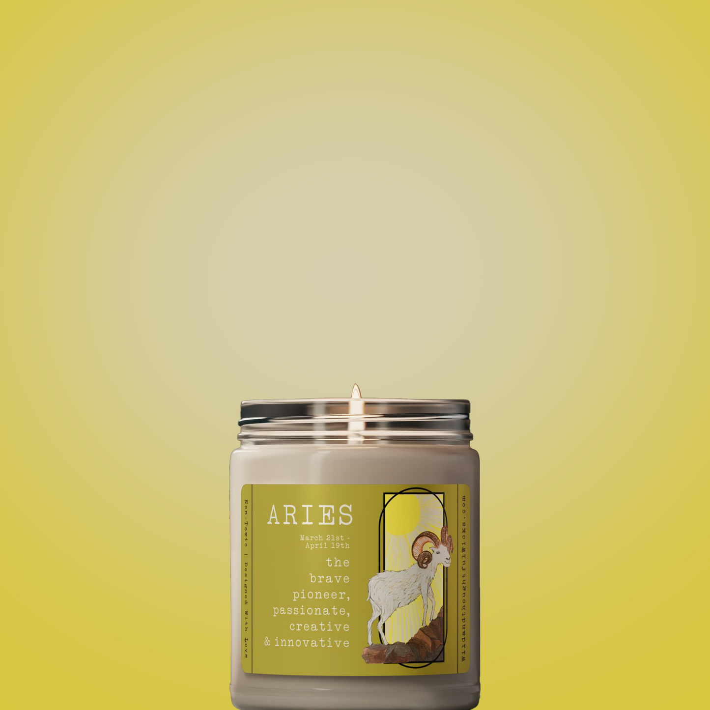 Astrology Candle: Aries In Color
