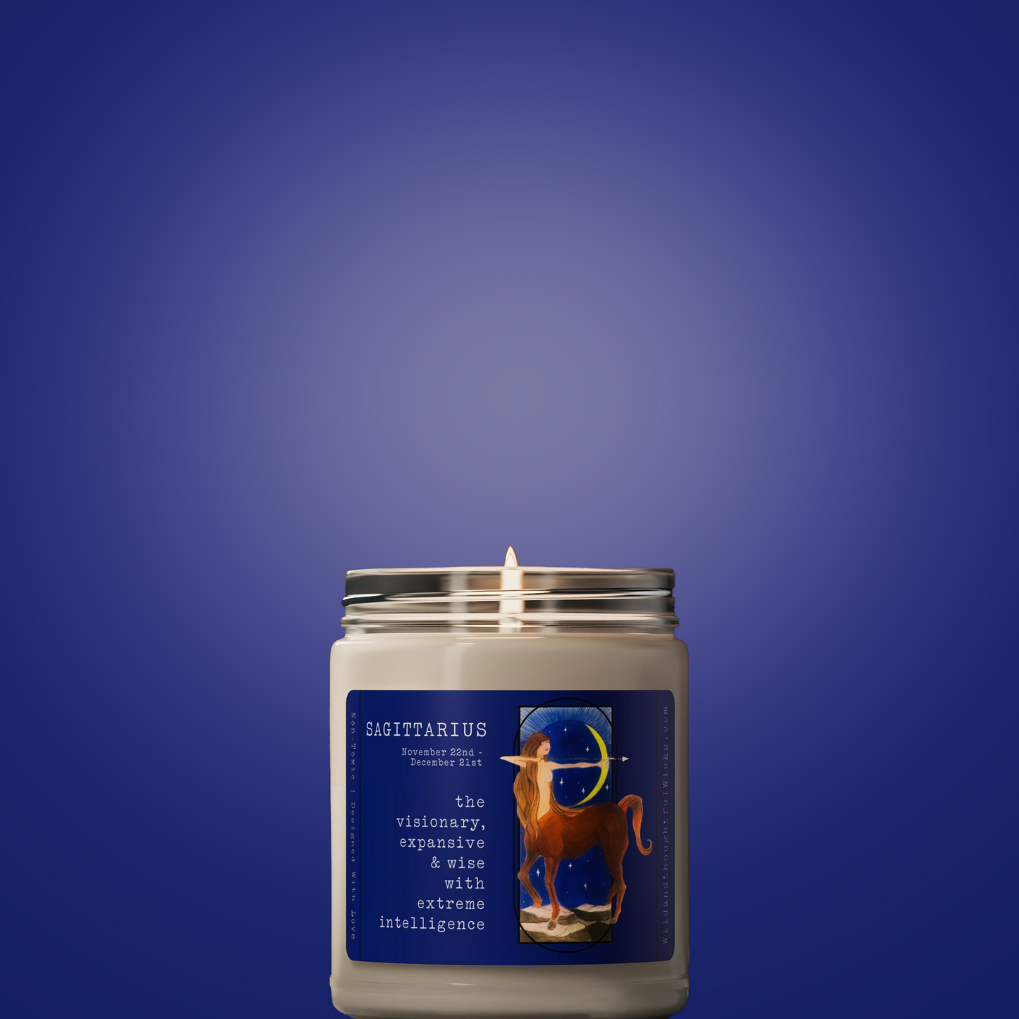 Astrology Candle: Sagittarius In Color