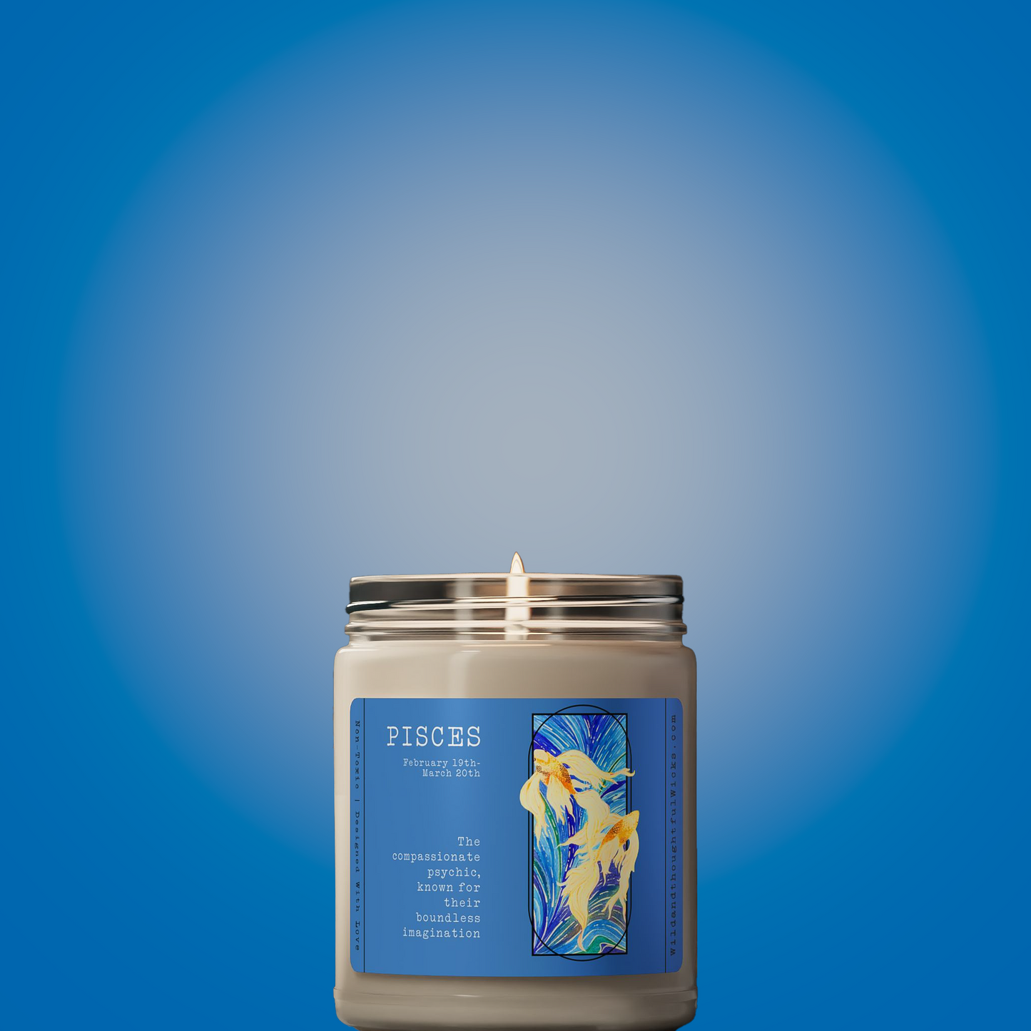 Astrology Candle: Pisces In Color